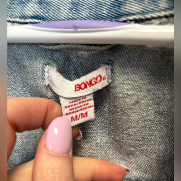 Bongo Crop Jean Vest - Picture 2 of 3